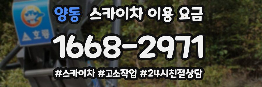 양동 스카이차 이용 요금