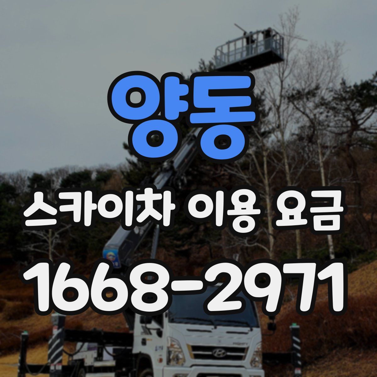 양동 스카이차 이용 요금