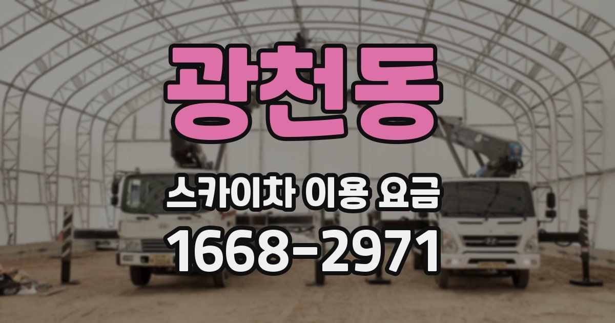 광천동 스카이차 이용 요금