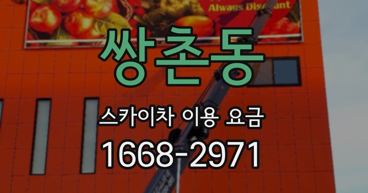 쌍촌동 스카이차 이용 요금