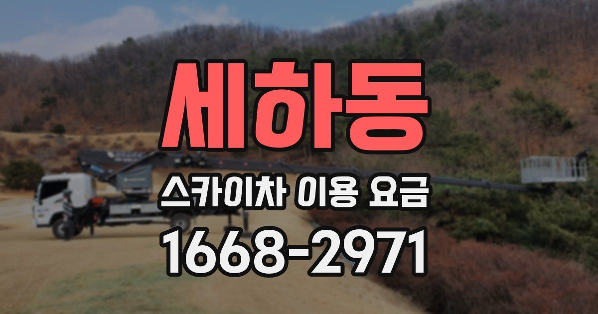 세하동 스카이차 이용 요금