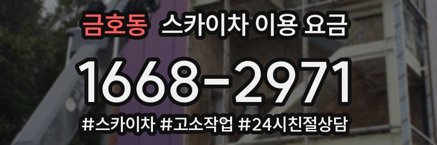 금호동 스카이차 이용 요금