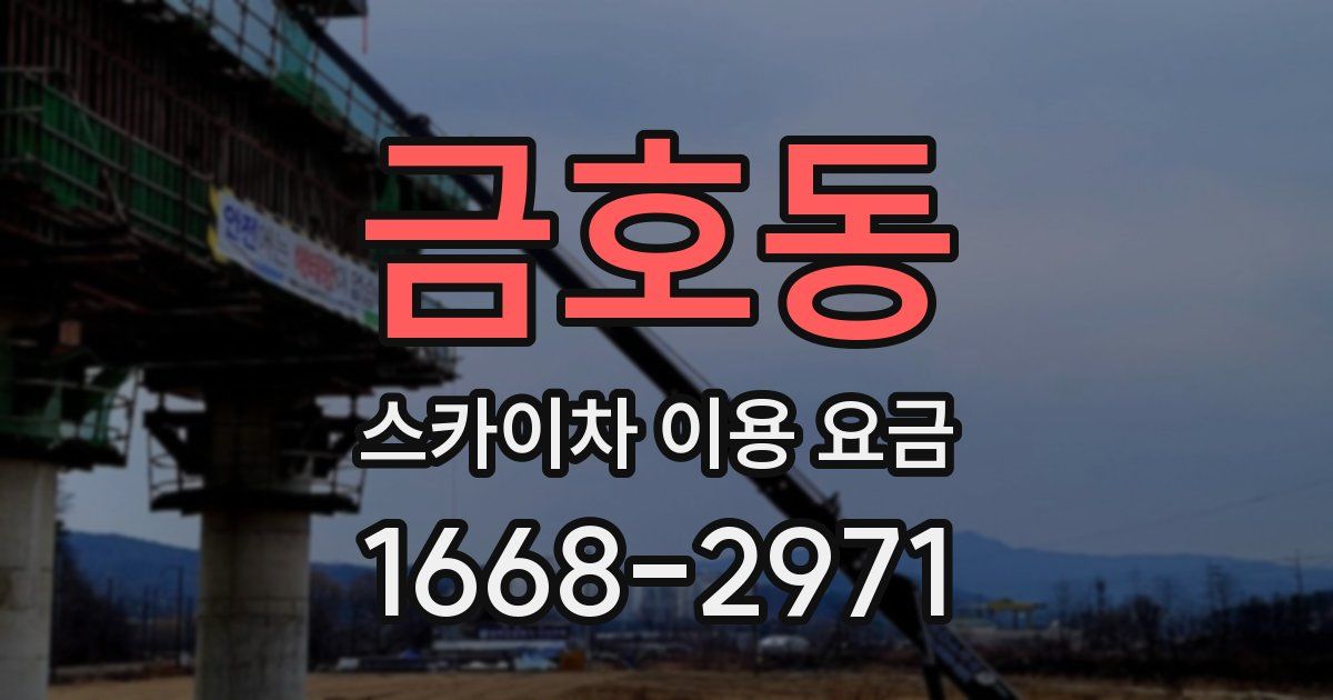 금호동 스카이차 이용 요금