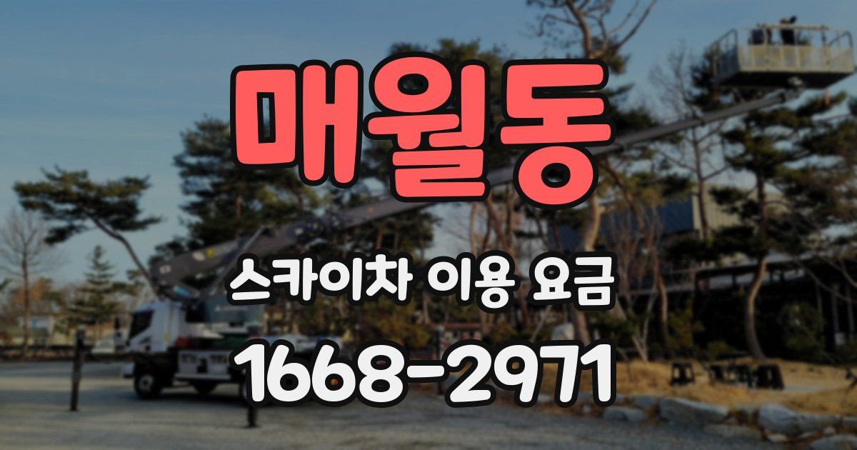 매월동 스카이차 이용 요금