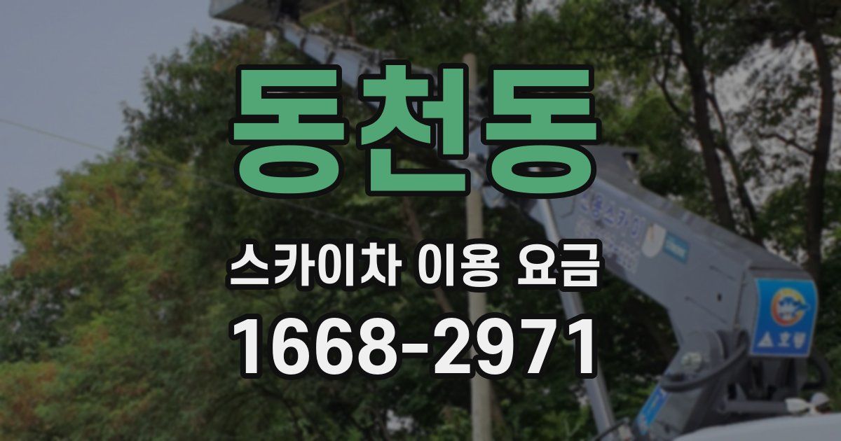 동천동 스카이차 이용 요금