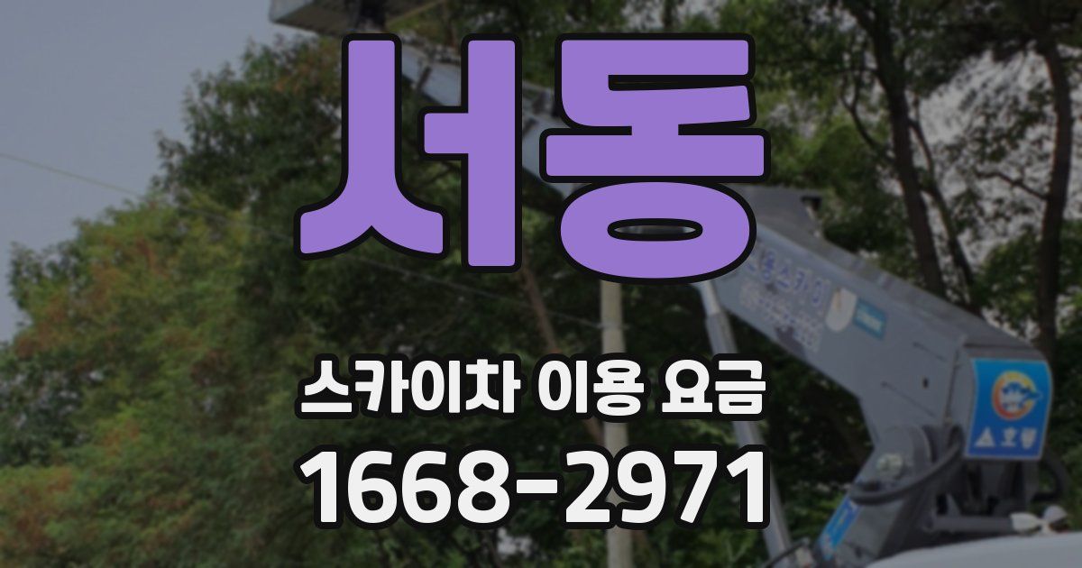 서동 스카이차 이용 요금