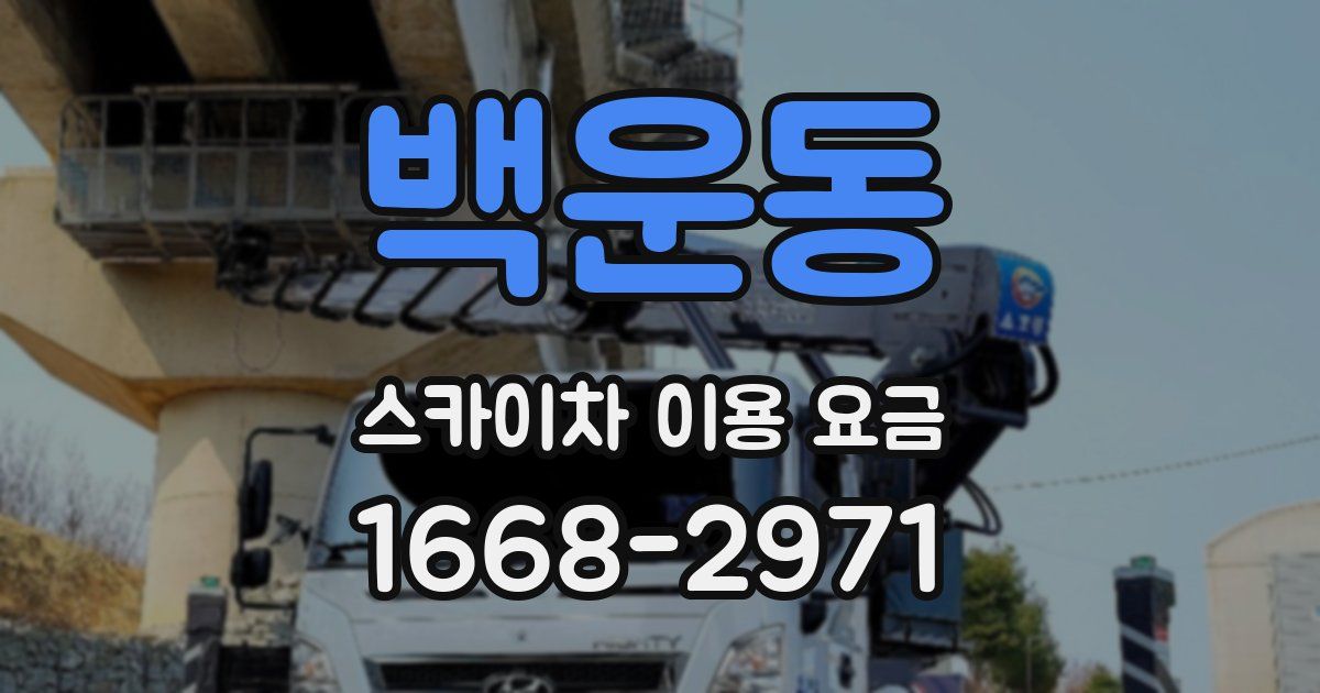 백운동 스카이차 이용 요금