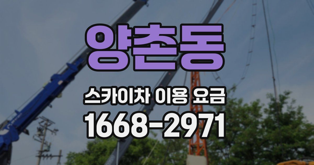양촌동 스카이차 이용 요금