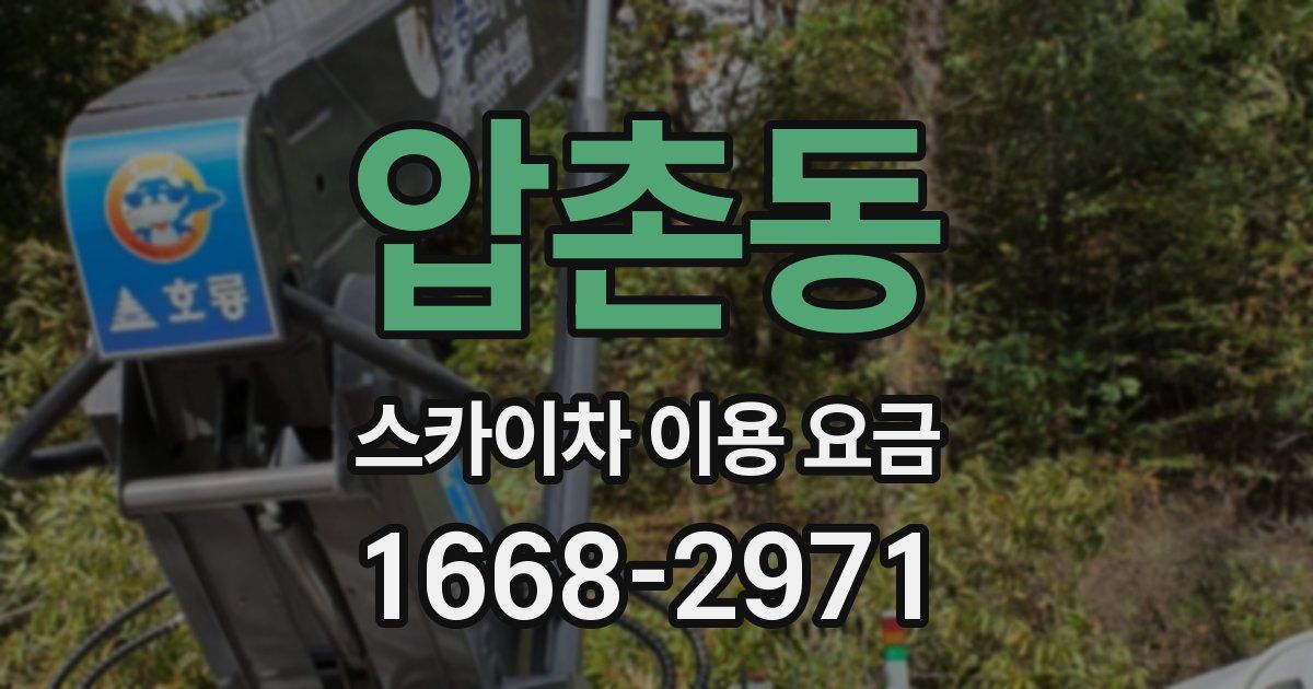 압촌동 스카이차 이용 요금