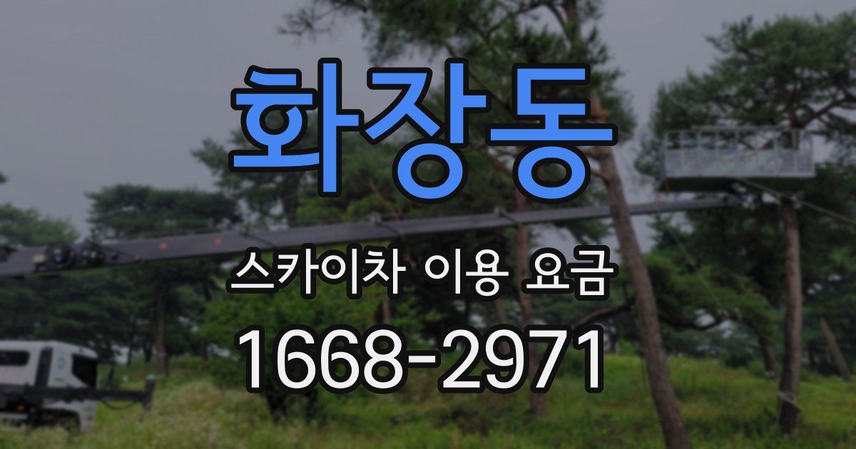 화장동 스카이차 이용 요금