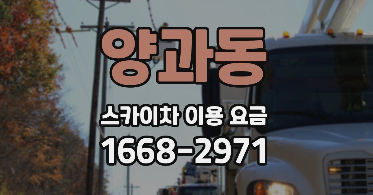 양과동 스카이차 이용 요금