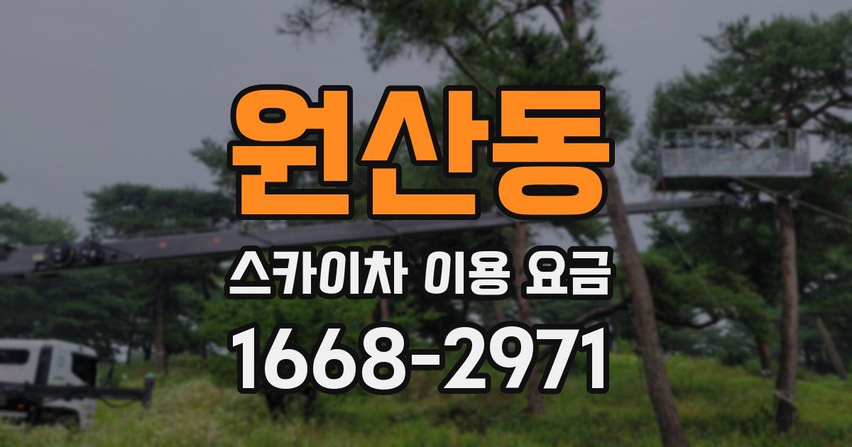 원산동 스카이차 이용 요금