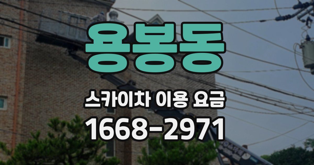 용봉동 스카이차 이용 요금