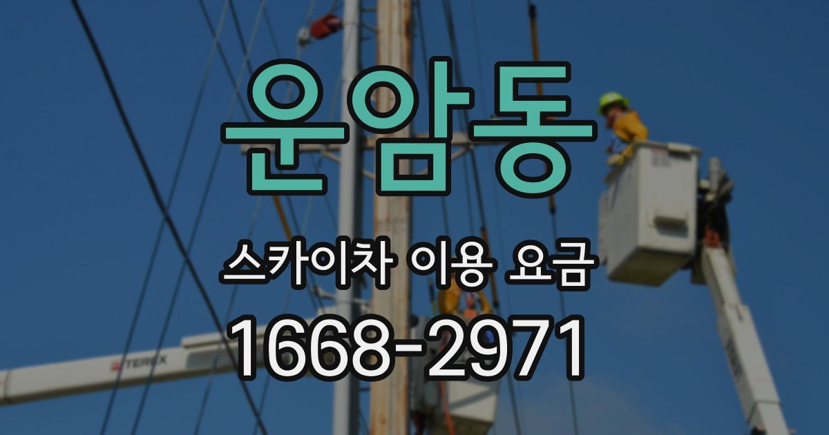 운암동 스카이차 이용 요금