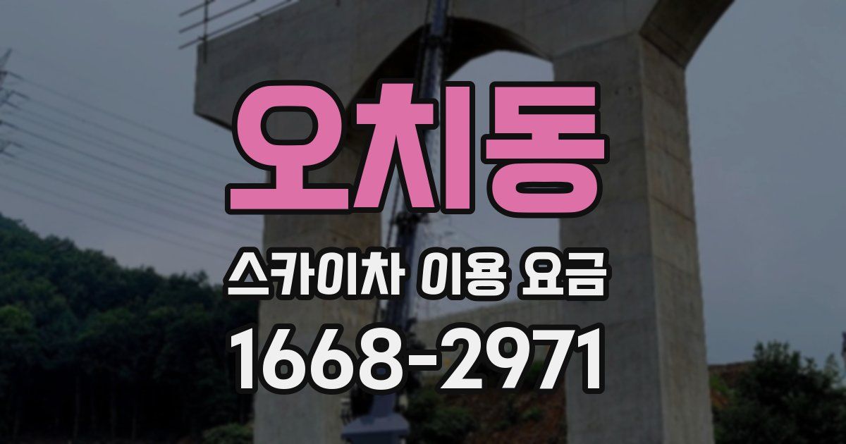 오치동 스카이차 이용 요금