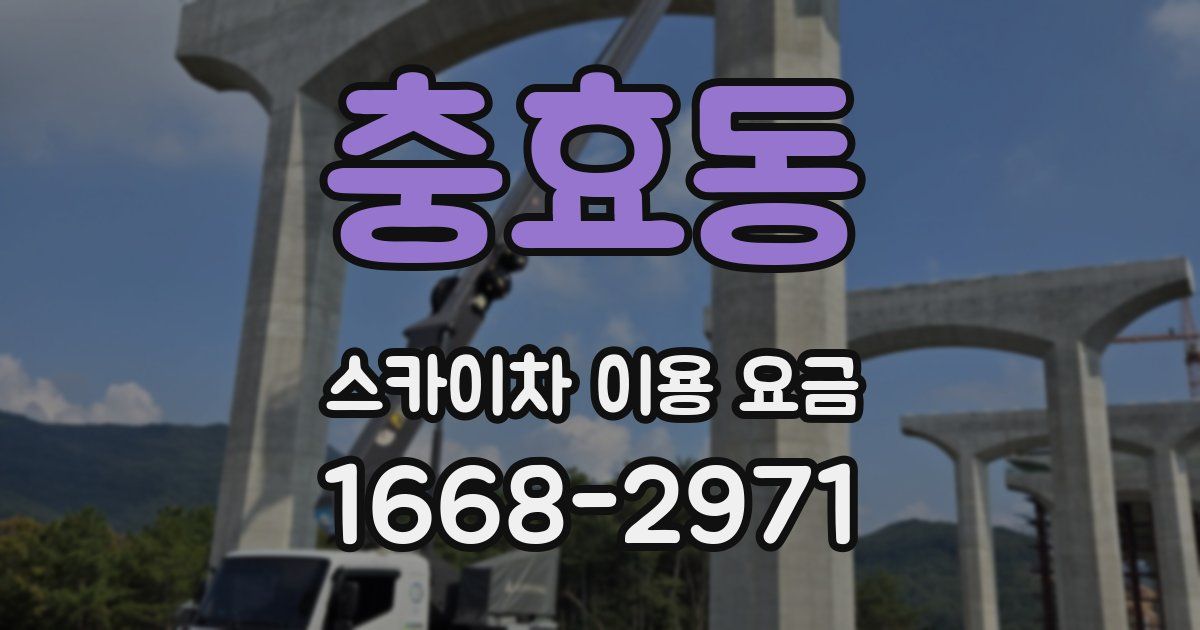 충효동 스카이차 이용 요금