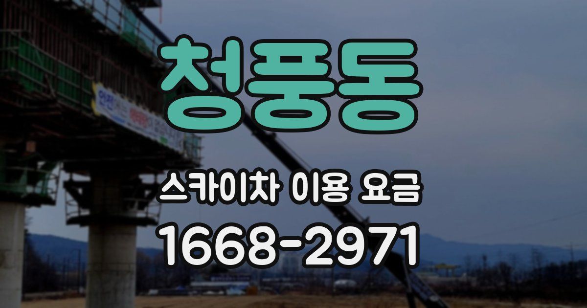 청풍동 스카이차 이용 요금