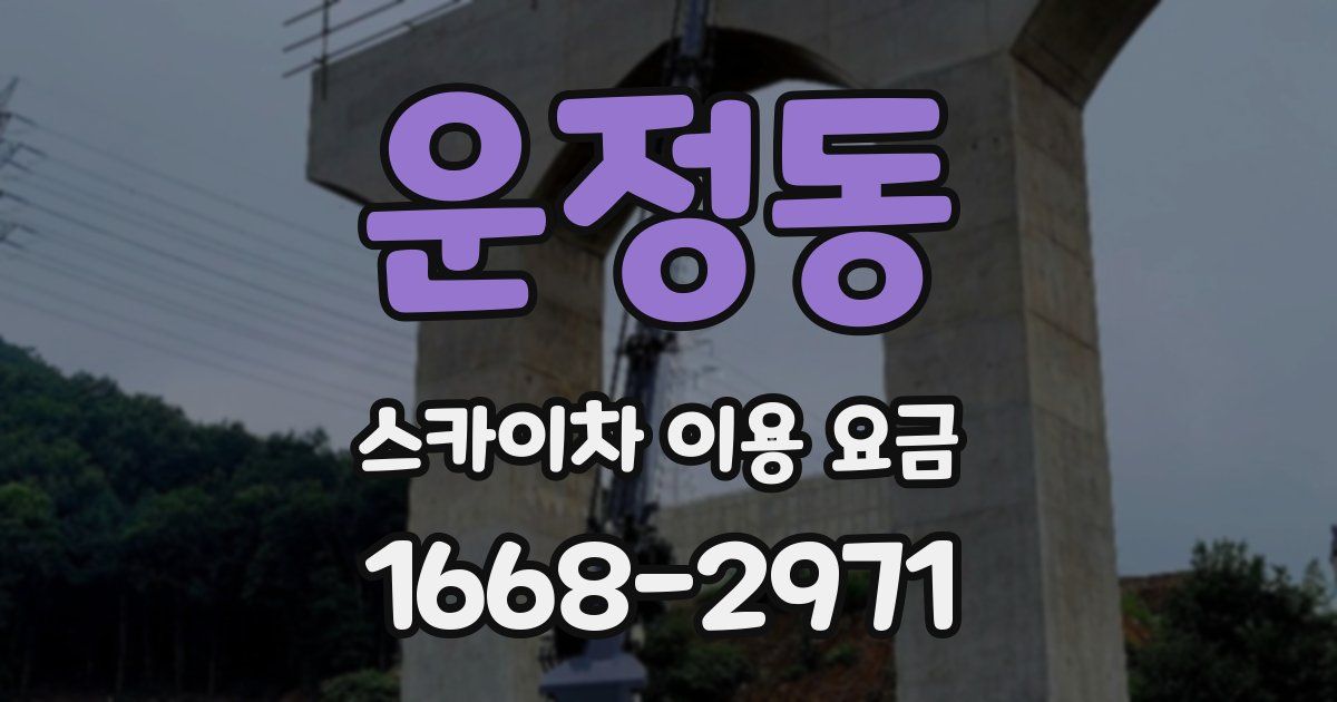 운정동 스카이차 이용 요금