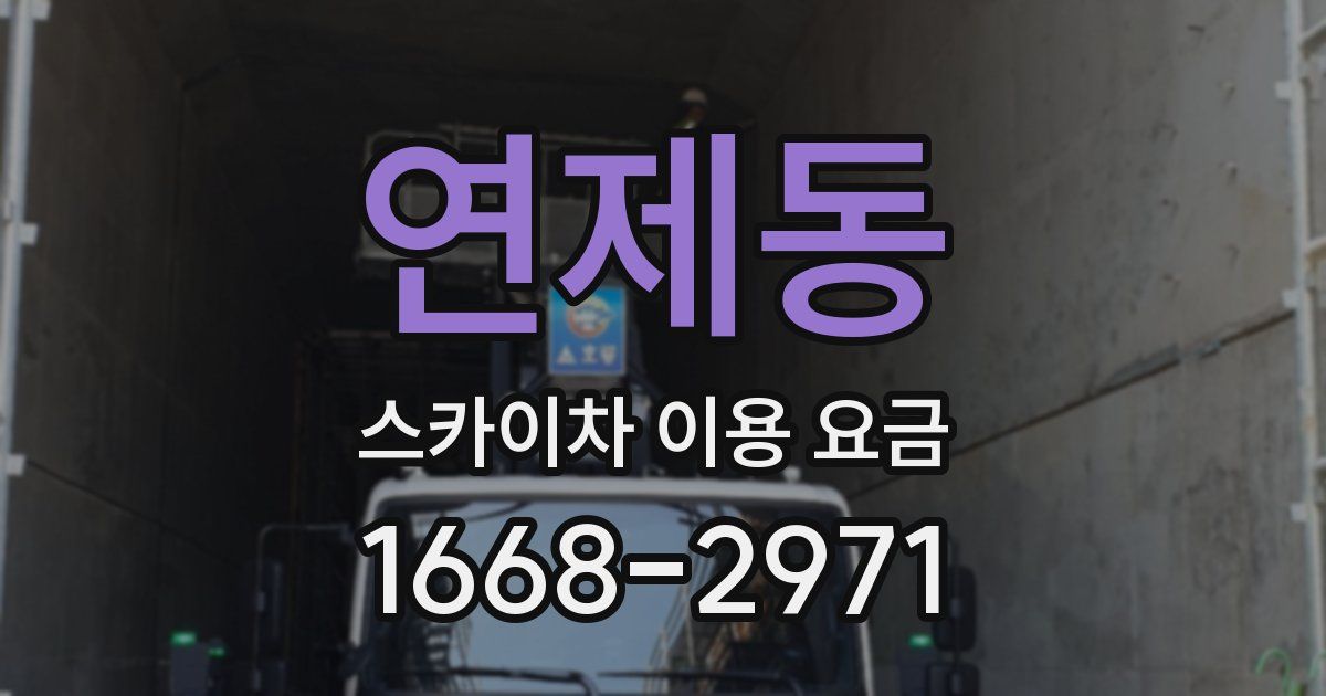 연제동 스카이차 이용 요금