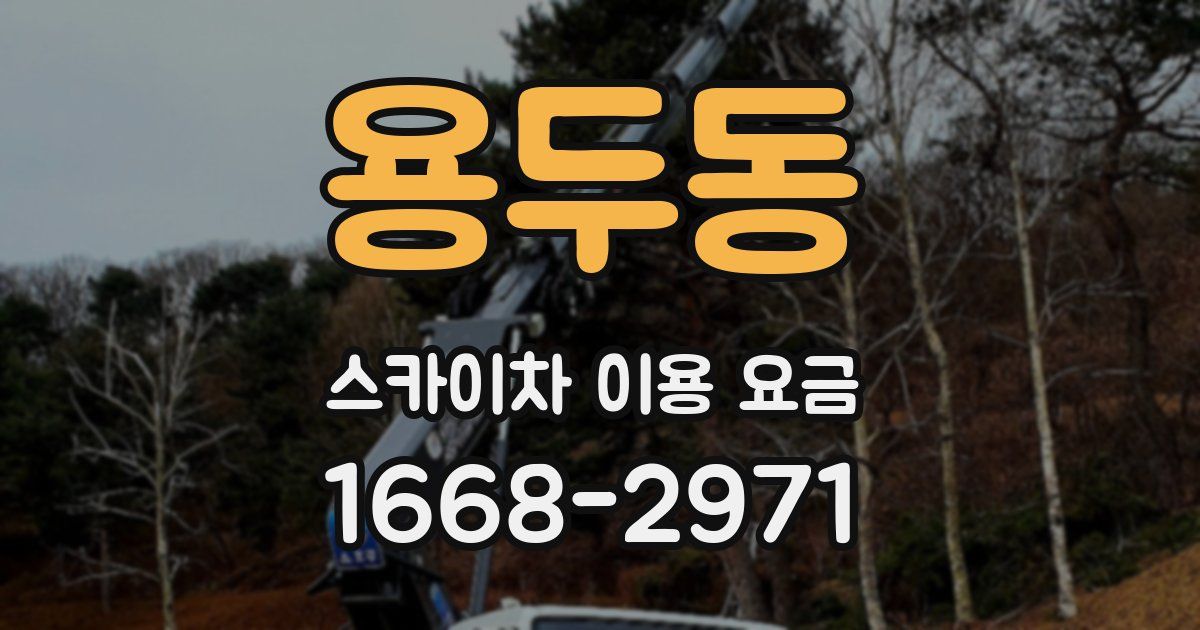 용두동 스카이차 이용 요금