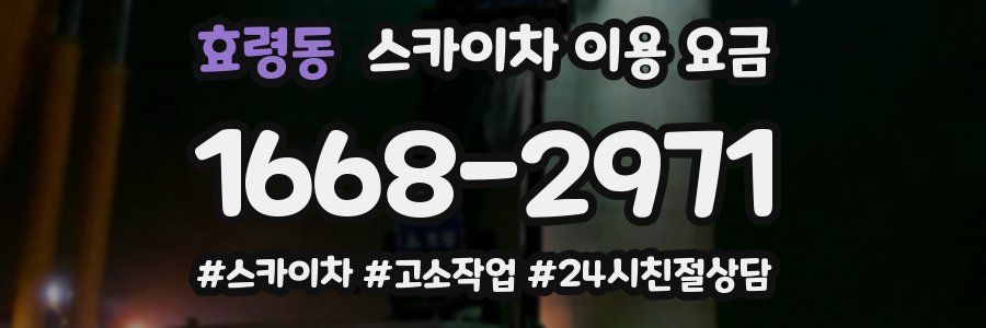 효령동 스카이차 이용 요금