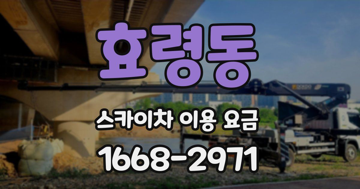 효령동 스카이차 이용 요금