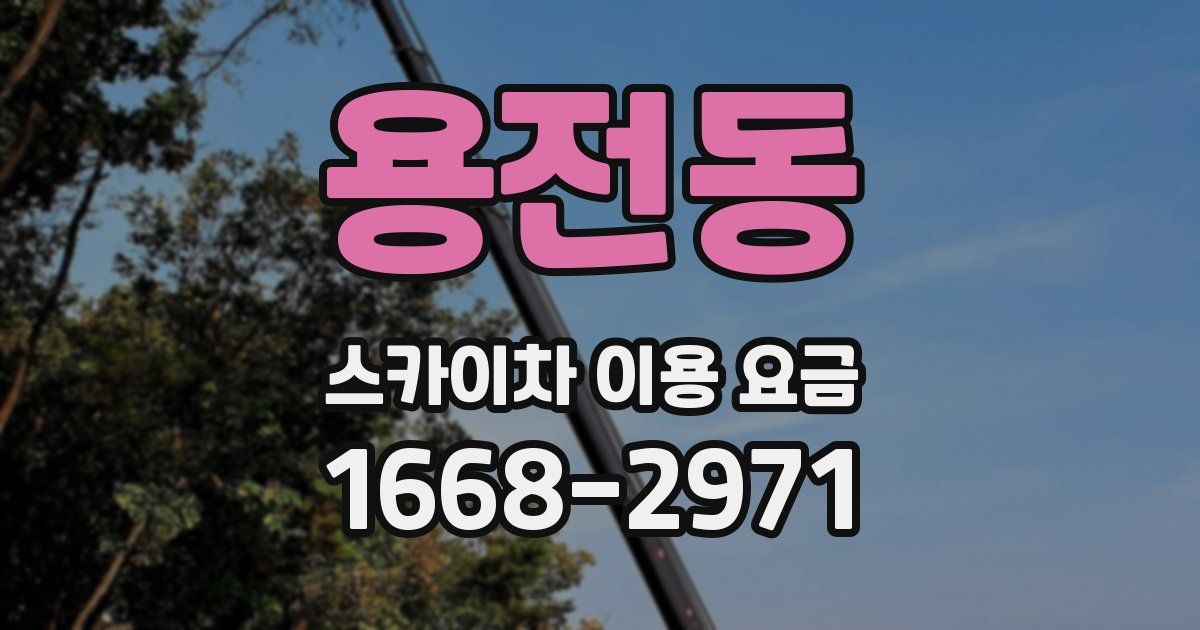 용전동 스카이차 이용 요금