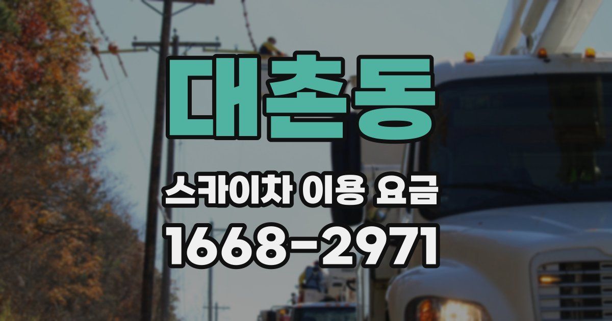 대촌동 스카이차 이용 요금