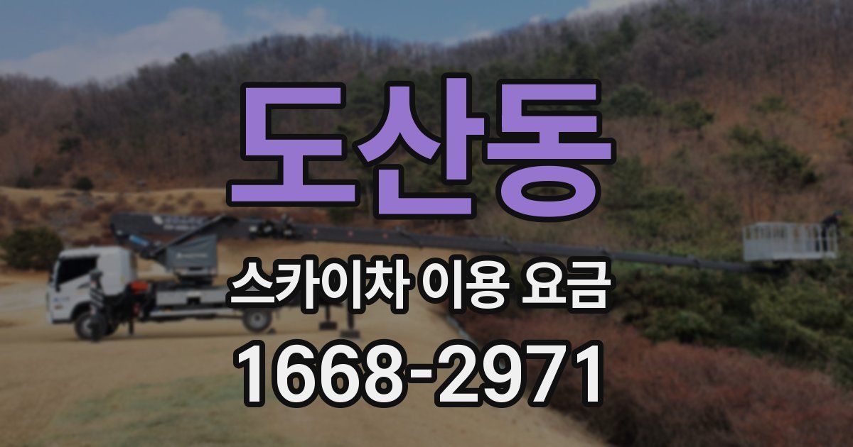 도산동 스카이차 이용 요금