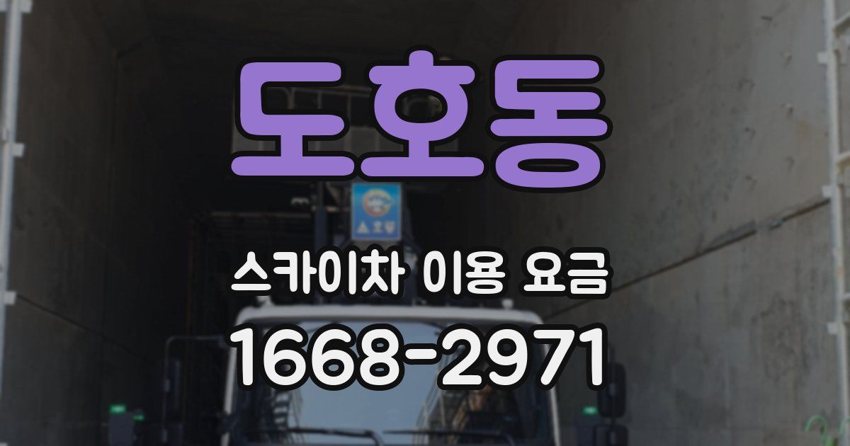도호동 스카이차 이용 요금