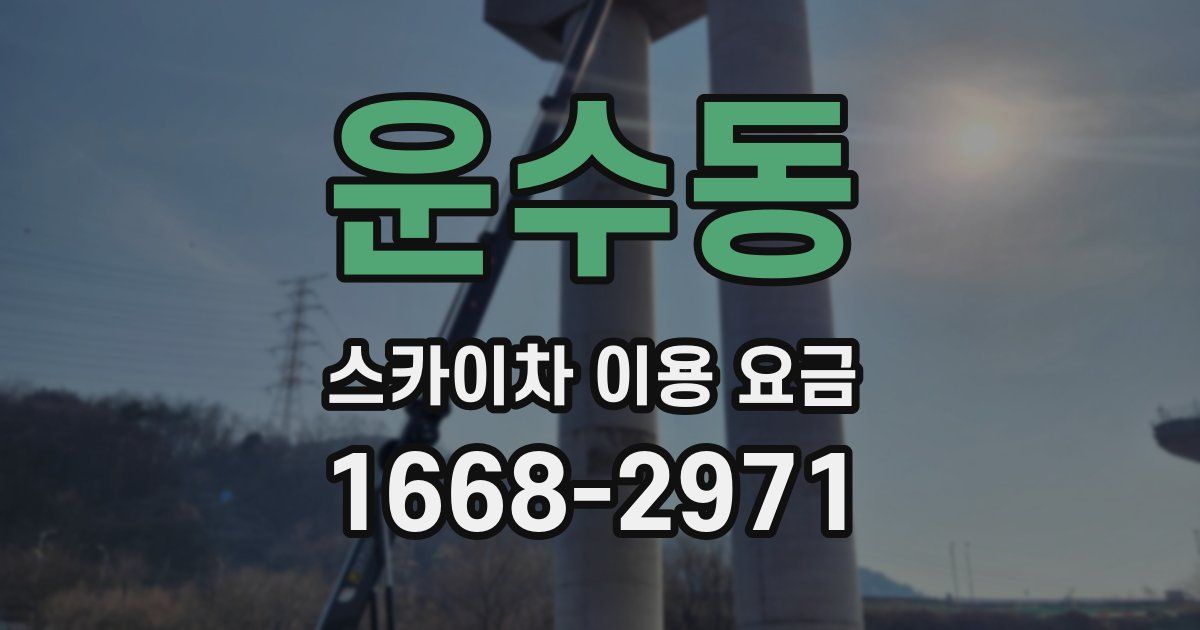 운수동 스카이차 이용 요금