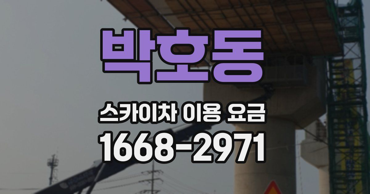 박호동 스카이차 이용 요금