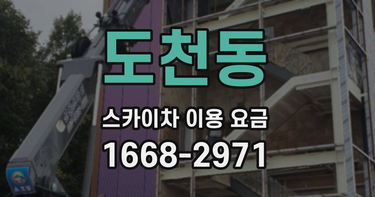 도천동 스카이차 이용 요금