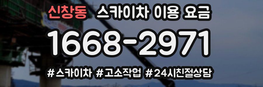 신창동 스카이차 이용 요금
