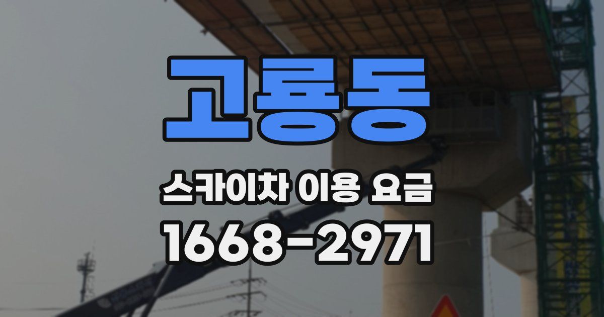 고룡동 스카이차 이용 요금