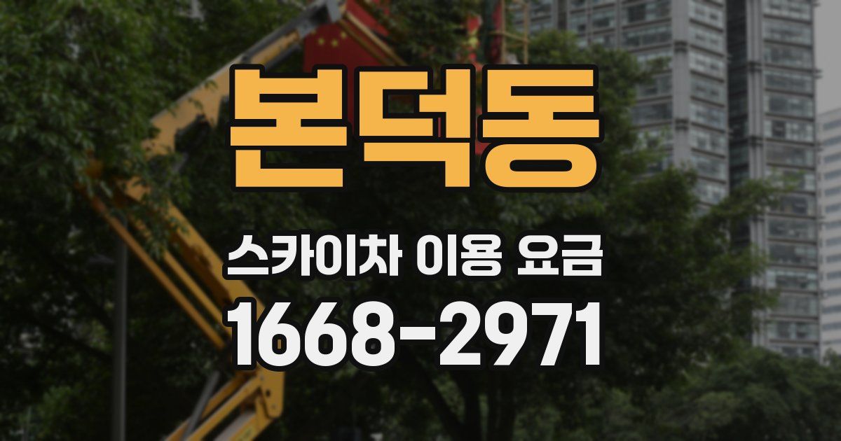 본덕동 스카이차 이용 요금