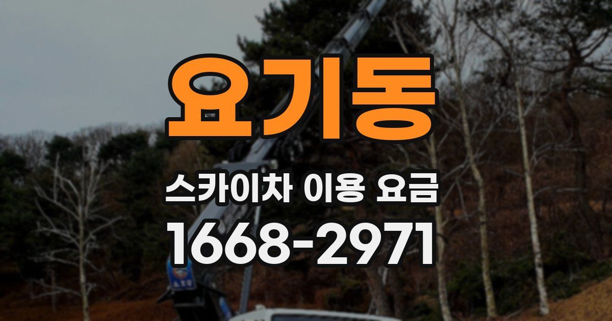 요기동 스카이차 이용 요금