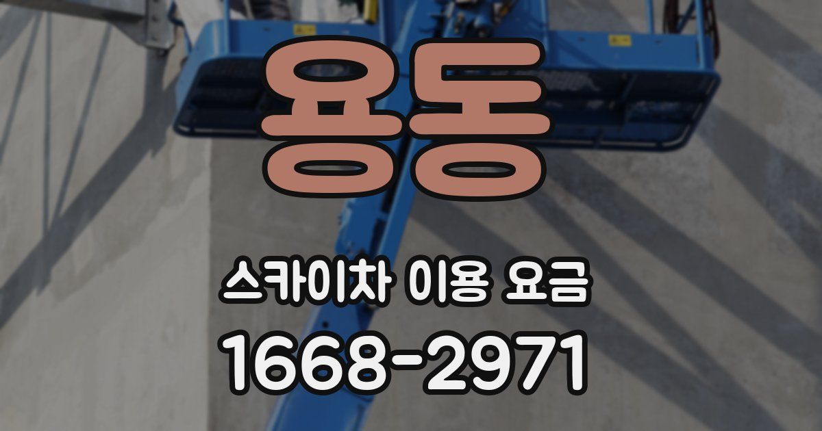 용동 스카이차 이용 요금