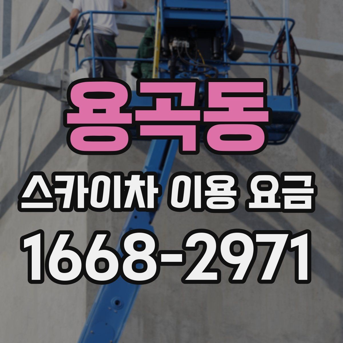 용곡동 스카이차 이용 요금 문의 전 알아야 할 현장 조건