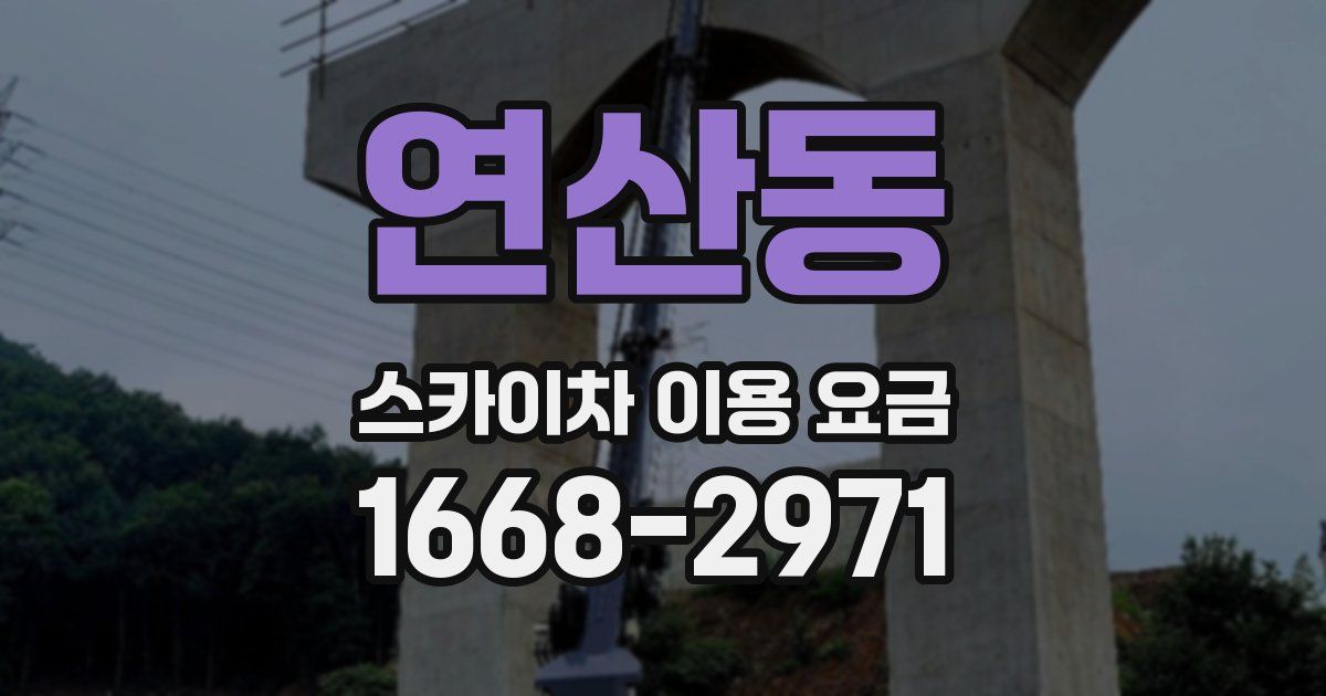 연산동 스카이차 이용 요금