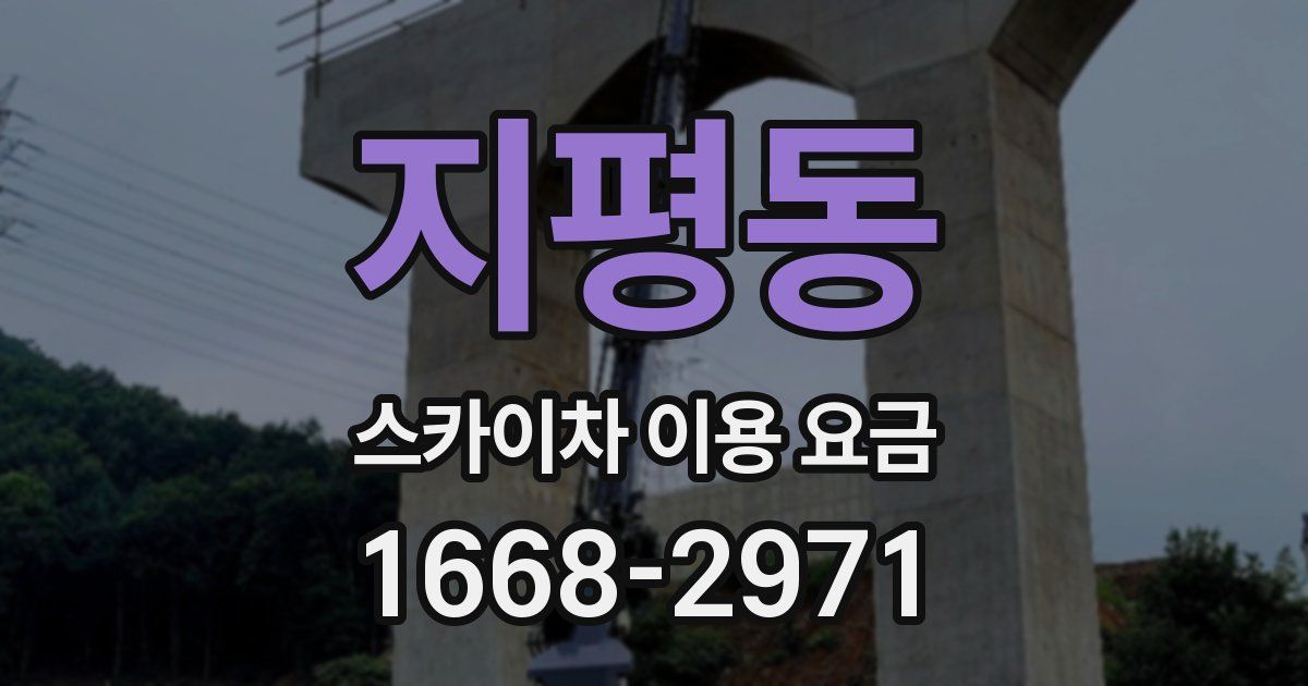 지평동 스카이차 이용 요금