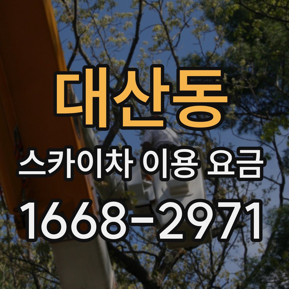 대산동 스카이차 이용 요금