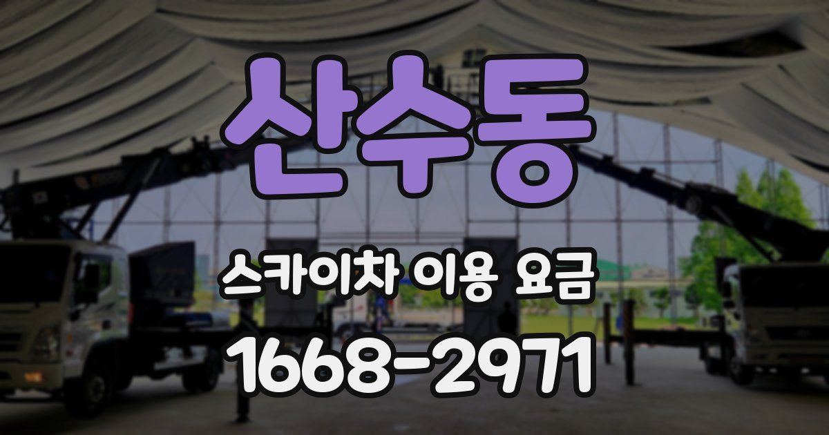 산수동 스카이차 이용 요금