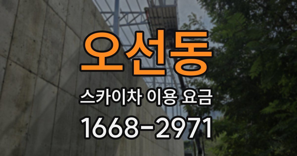 오선동 스카이차 이용 요금