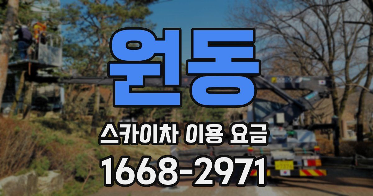 원동 스카이차 이용 요금