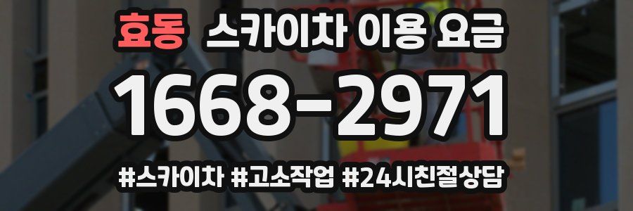 효동 스카이차 이용 요금