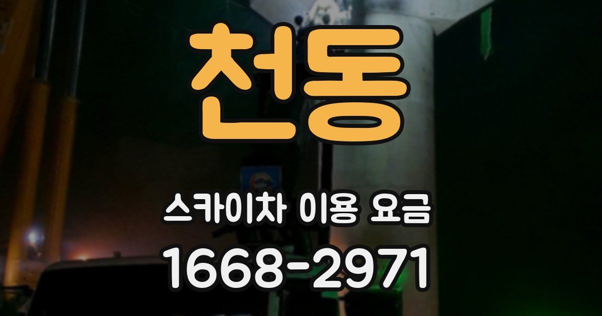 천동 스카이차 이용 요금