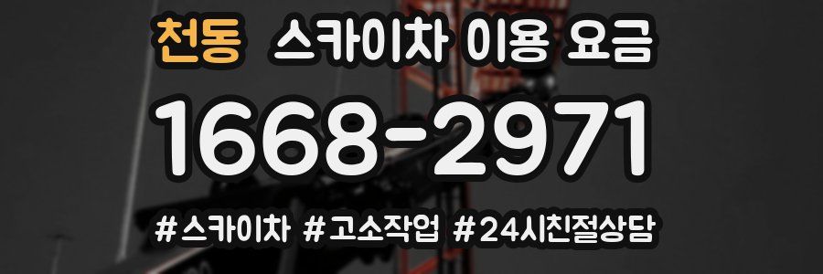 천동 스카이차 이용 요금