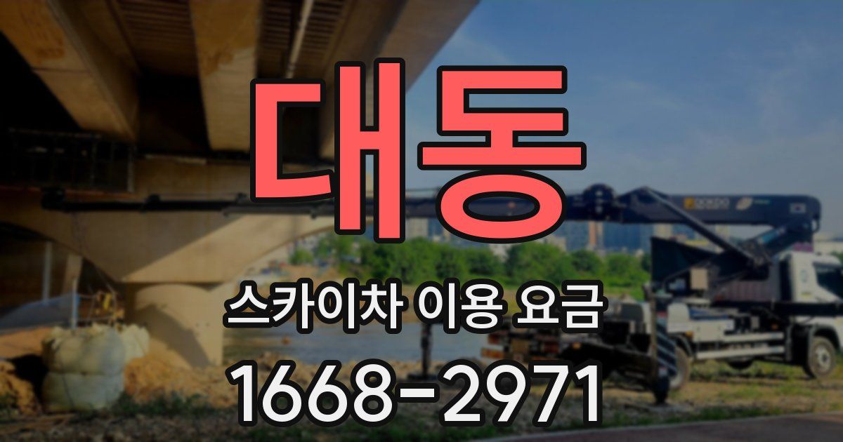 대동 스카이차 이용 요금