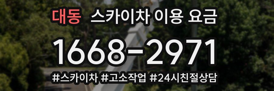 대동 스카이차 이용 요금